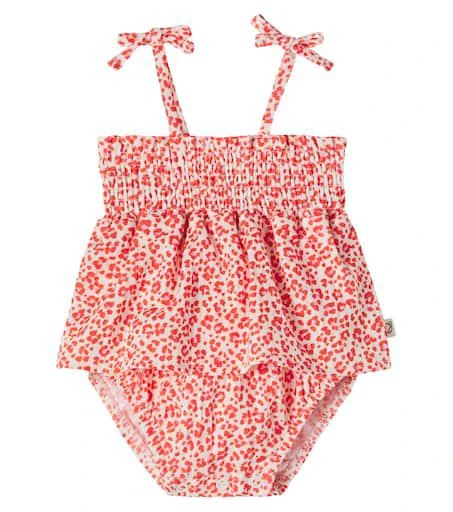 Cozmo Baby Granny leopard-print cotton dress