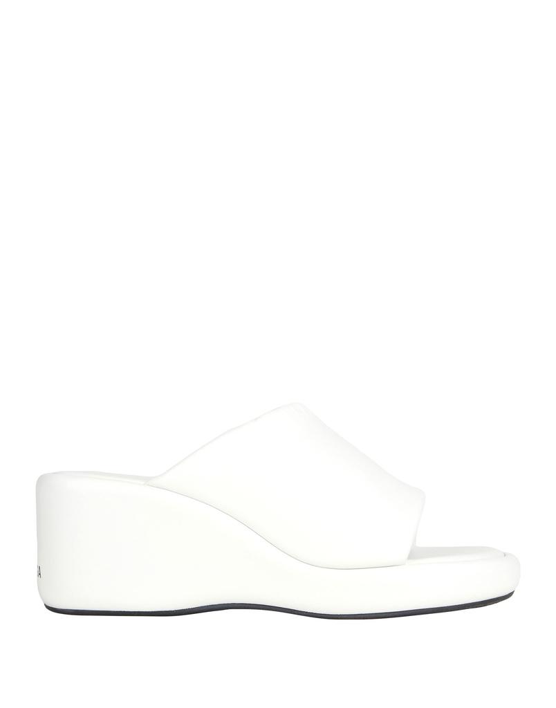 ★関税込み★ BALENCIAGA WHITE LEATHER SCHOLL SANDALS Balenciaga White Leather Cagole Flat Slides Size 36 | eBay