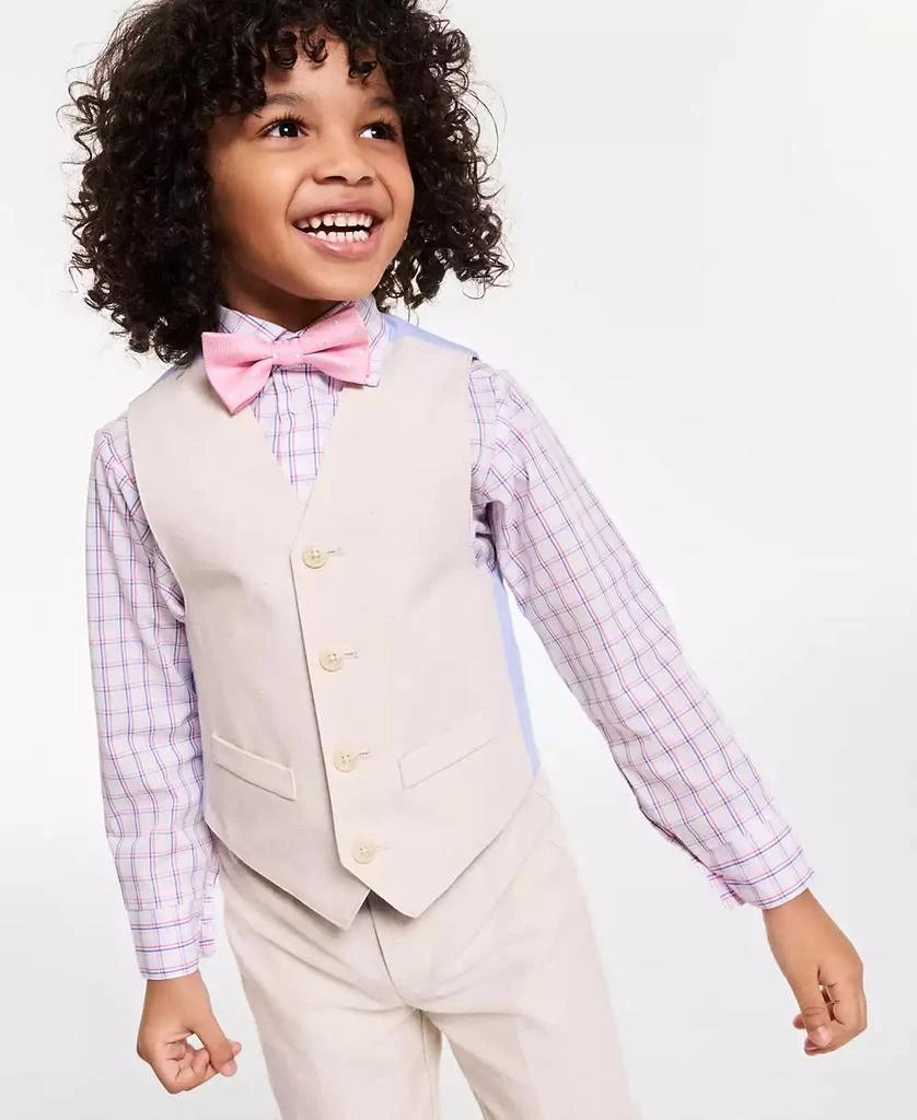 Nautica Toddler & Little Boys Vest, Bow Tie, Plaid Shirt & Pants, 4 Piece Set 2