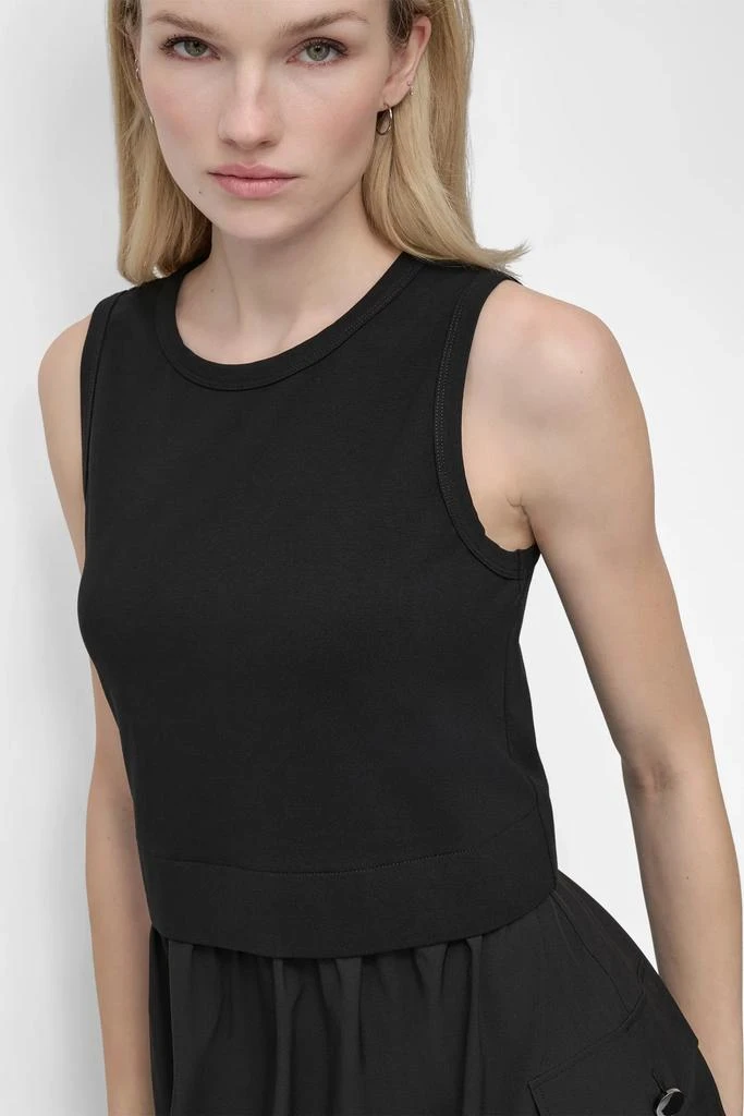 DKNY MIXED MEDIA CARGO A-LINE DRESS 5