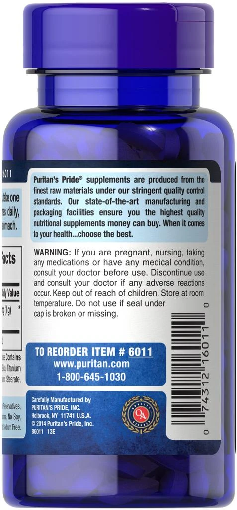 Puritan's Pride L-Lysine 1000 mg 60 Caplets 3