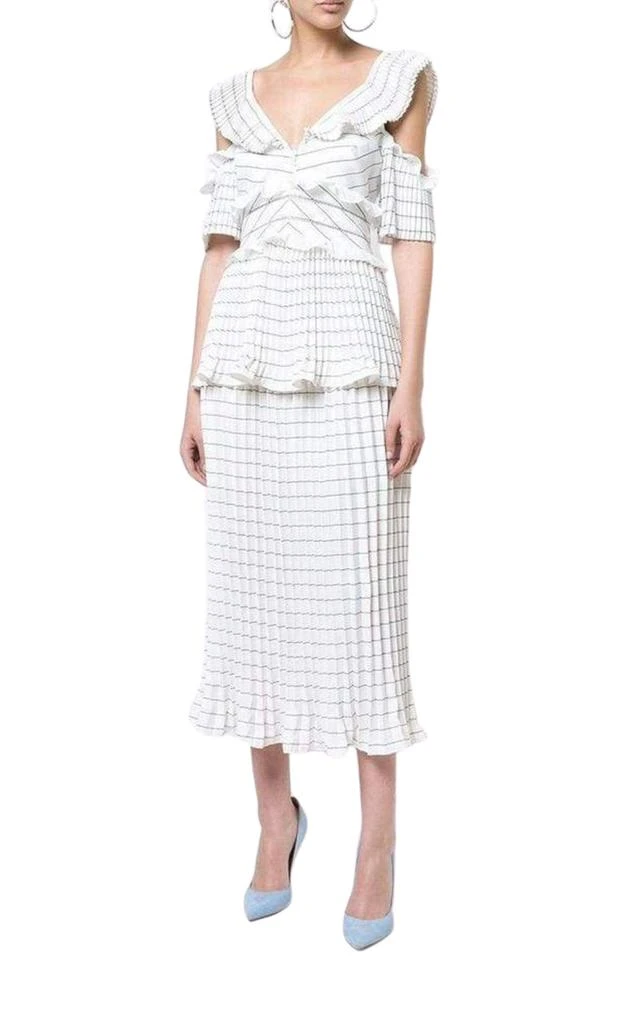 Self Portrait Monochrome Stripe Dress 2