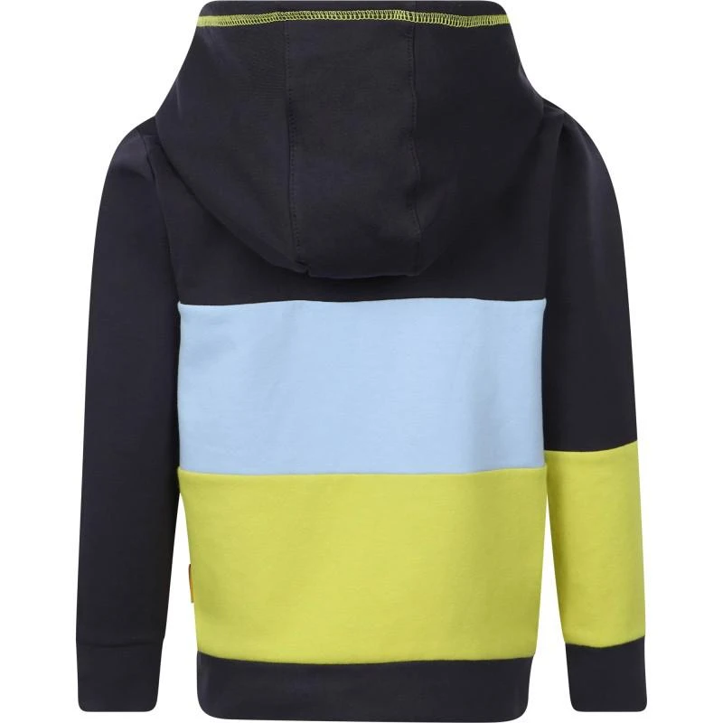 Steiff Logo bear hoodie in navy blue and green 2