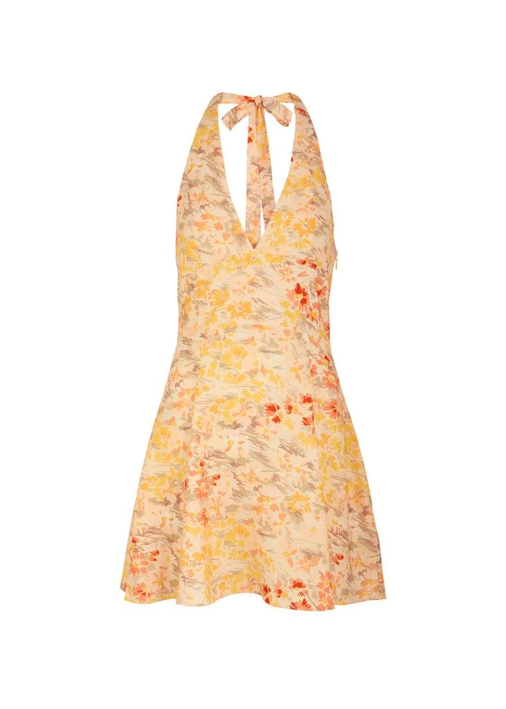 beau halter ruched midi dress Daniela Ruched Halter Midi Dress / White | MESHKI