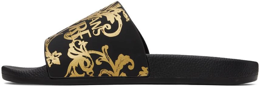 Versace Black Graphic Slides 3