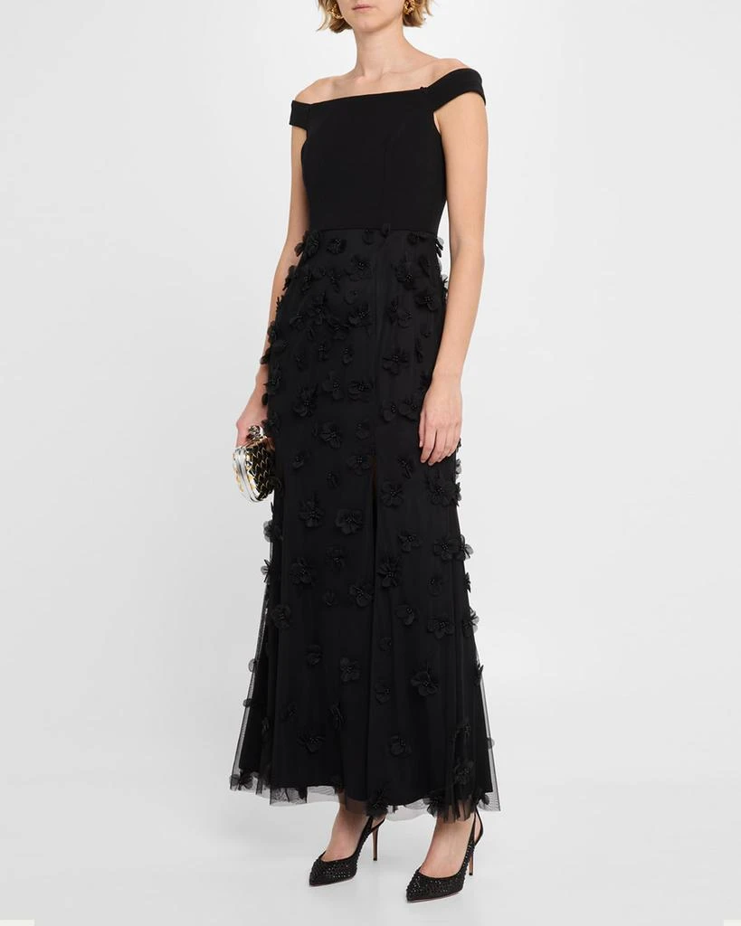 aidan mattox beaded floral dress Aidan Mattox