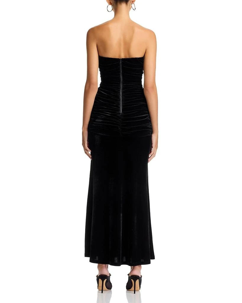 Bardot Elvira Velvet Plunging Neck Dress 4