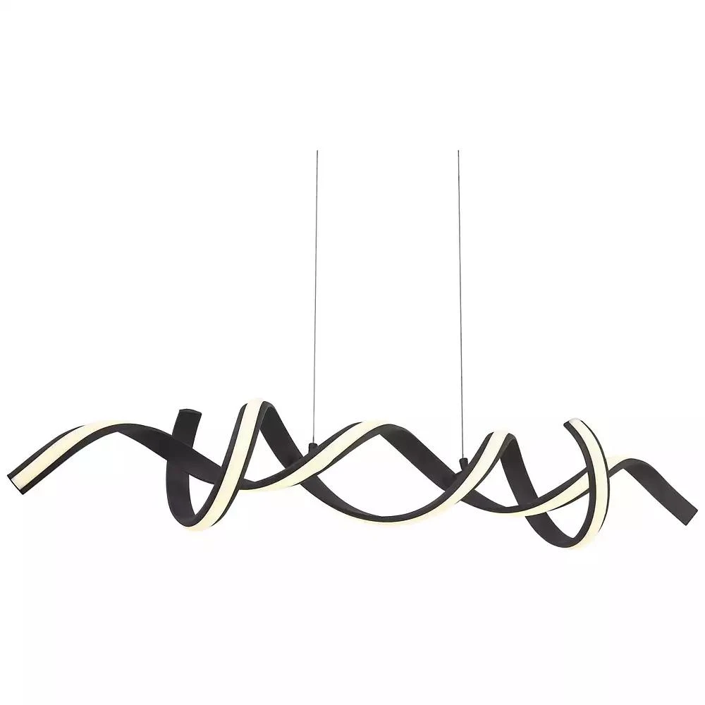 Possini Euro Design Helix Sand Black Island Pendant Chandelier 46" Wide Modern Spiral Dimmable LED Light Dining Room Ceiling 7