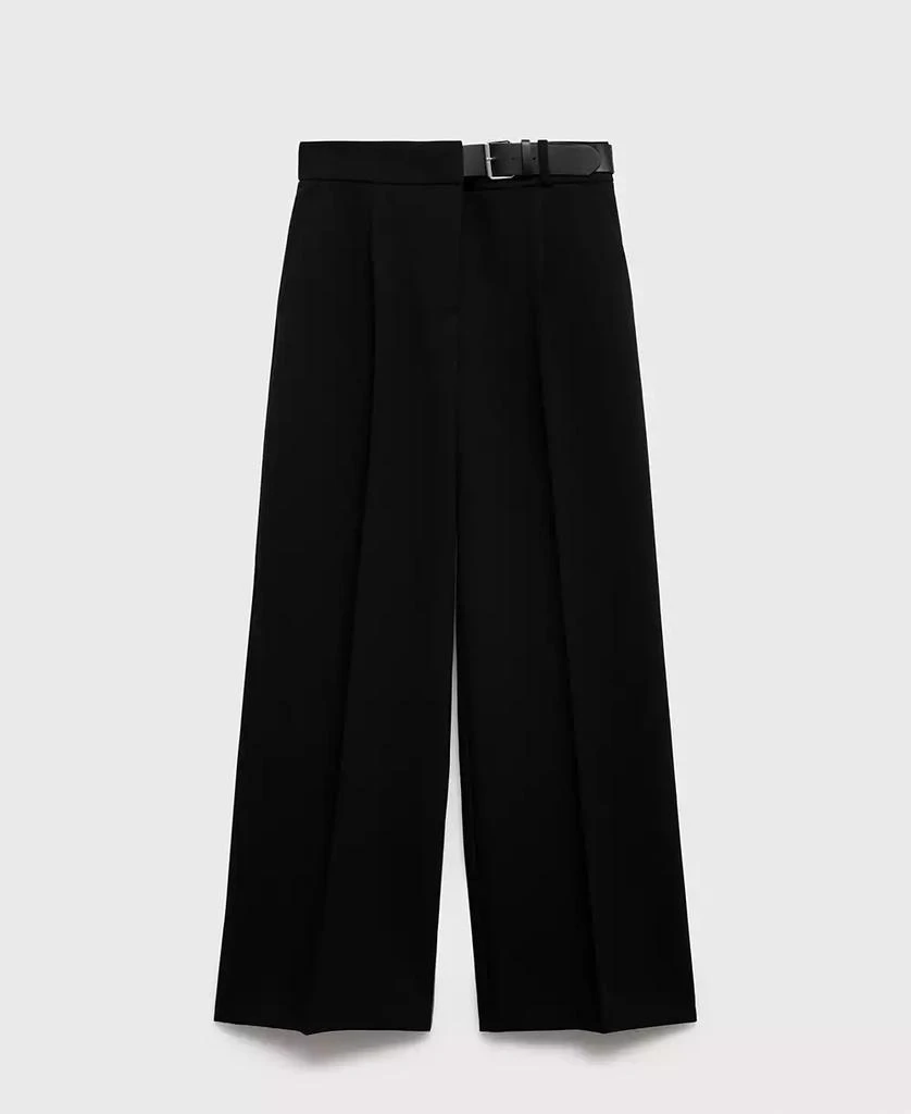 Mango Women's Belt Straight-Fit Pants 1