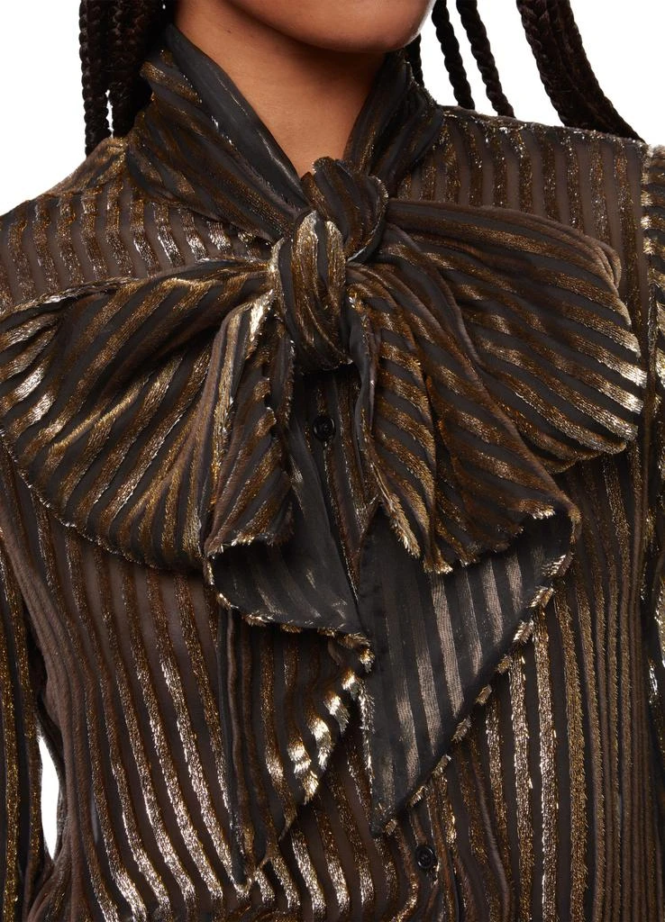 Nina Ricci Tie-Neck Velvet Shirt 3