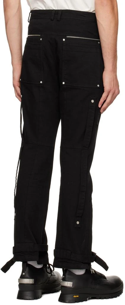 C2H4 Black Tulwar Cut Military Cargo Pants 3