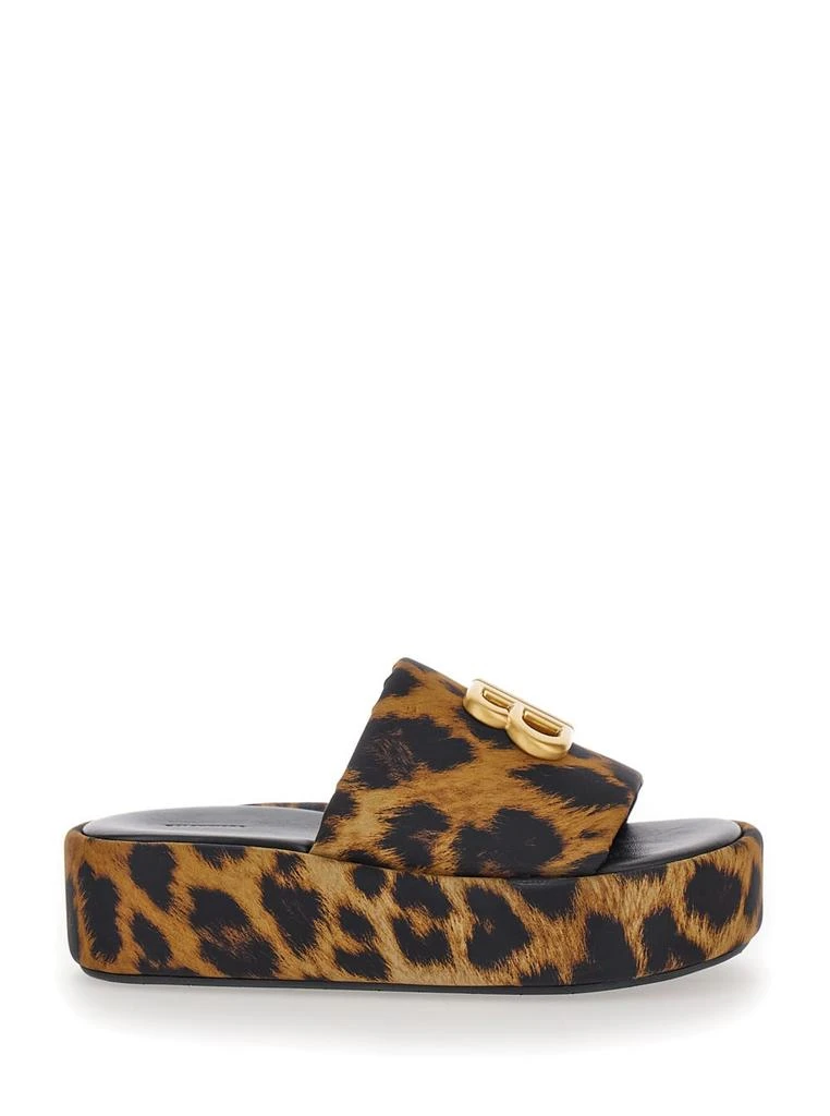 Balenciaga Brown Patterned Slip-On Mules Balenciaga Cosy Mules  main image 4
