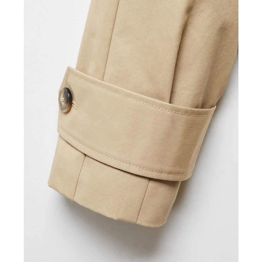 Mango Women's Lapels Detail Cropped Trench Coat 3