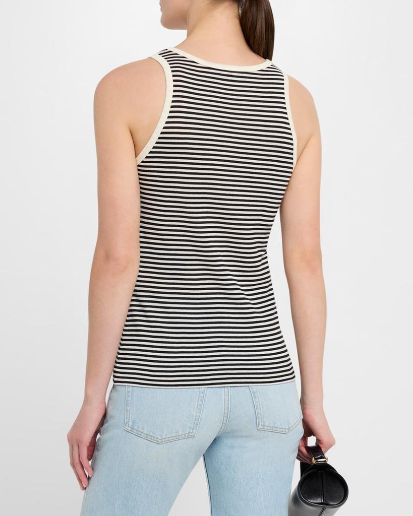 いず Yves Saint Laurent タンクトップ ロゴ Yves Saint Laurent YSL Logo Striped Tank Top - Lingerie - Free
