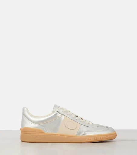 Valentino Upvillage VLogo metallic leather sneakers 4