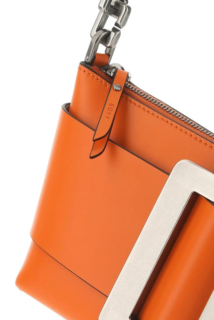 Boyy Orange leather Buckle shoulder bag 3