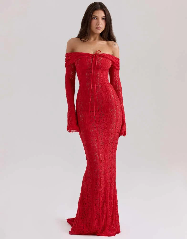 lace sheath mother of the bride dress Modest Long-Sleeve Mother-of-the-Bride Dress 7043 Navy / 12 main image 1