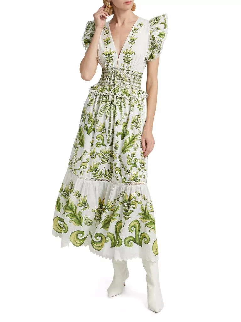 Farm Rio Milani Flutter-Sleeve Maxi Dress 3