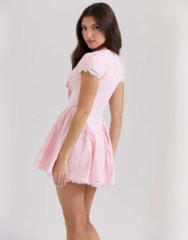 mini polo dress women Avec Les Filles Women's Blanket Stitch Spread Collar Mini Dress - Ice Blue