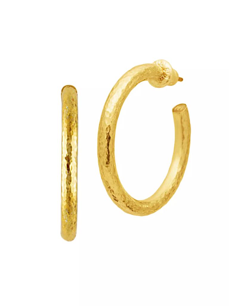 Gurhan Edifice 24K Yellow Gold Classic Hoop Earrings/1.25"
