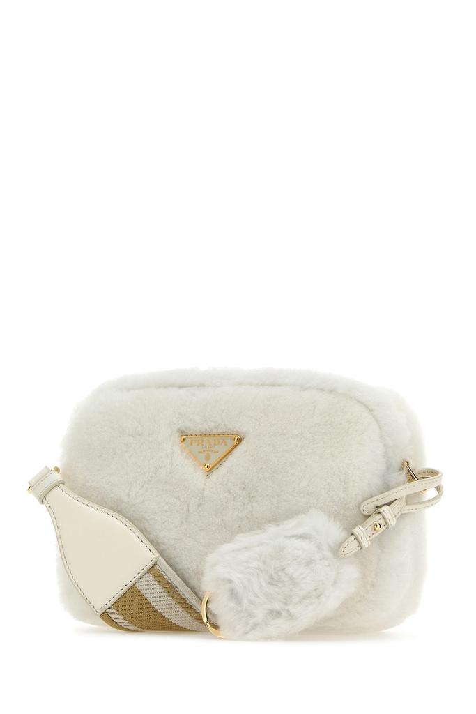 Prada Sand shearling crossbody bag - Crossbody Bags