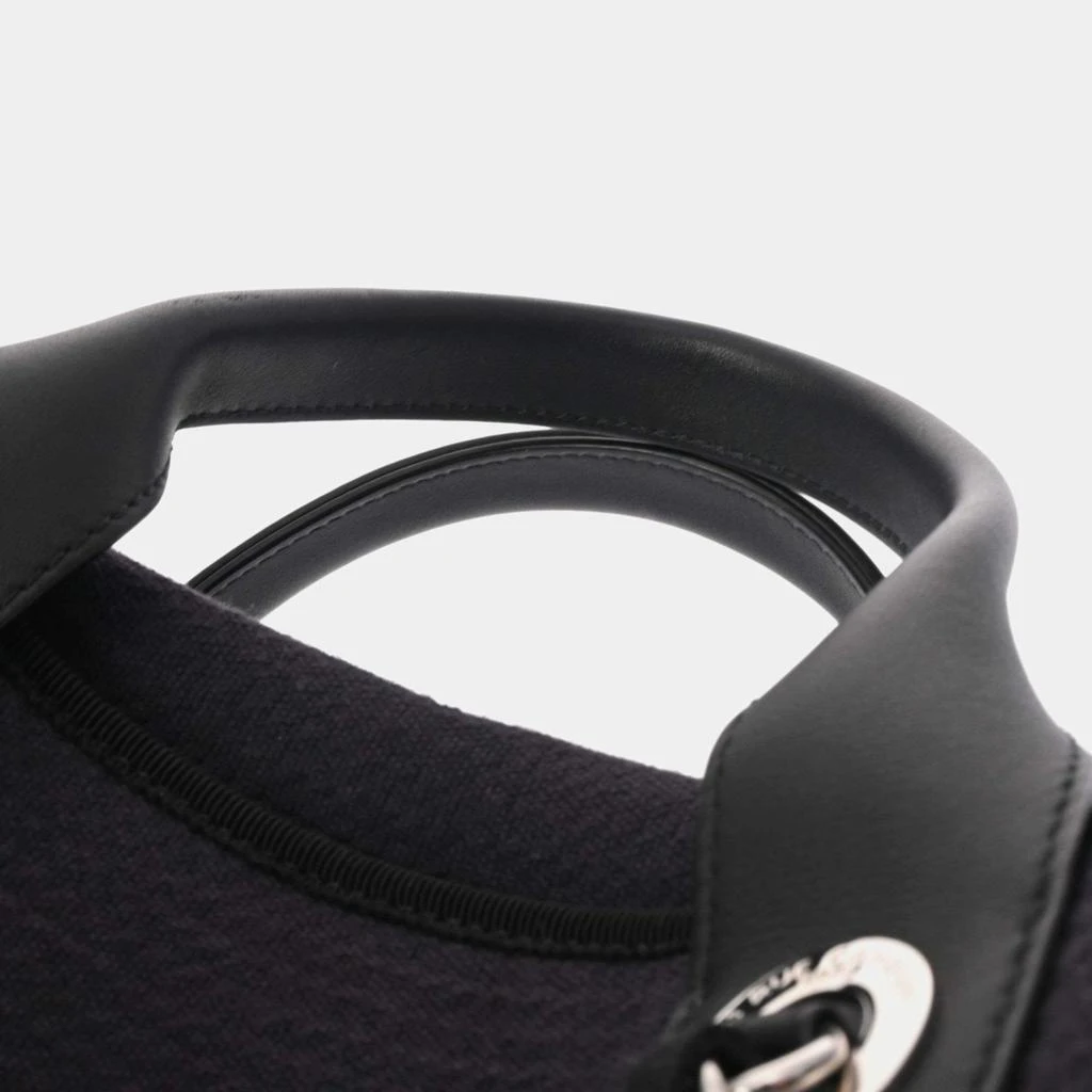 Chanel Chanel Black Canvas Medium Deauville Tote Bag 10
