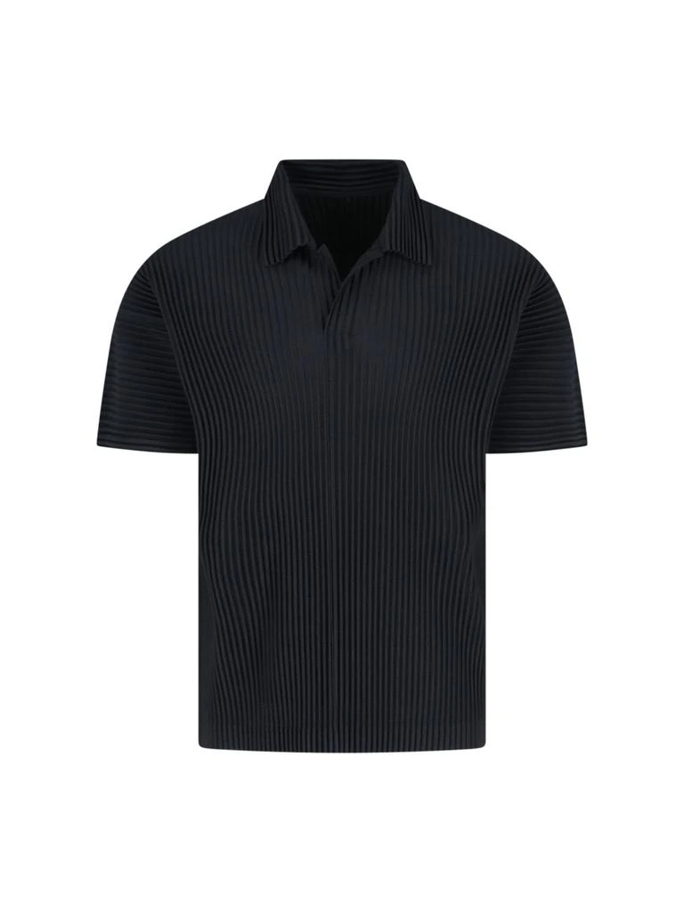 Homme Plissé Issey Miyake Homme Plissé Issey Miyake Short-Sleeved Pleated Polo Shirt 1