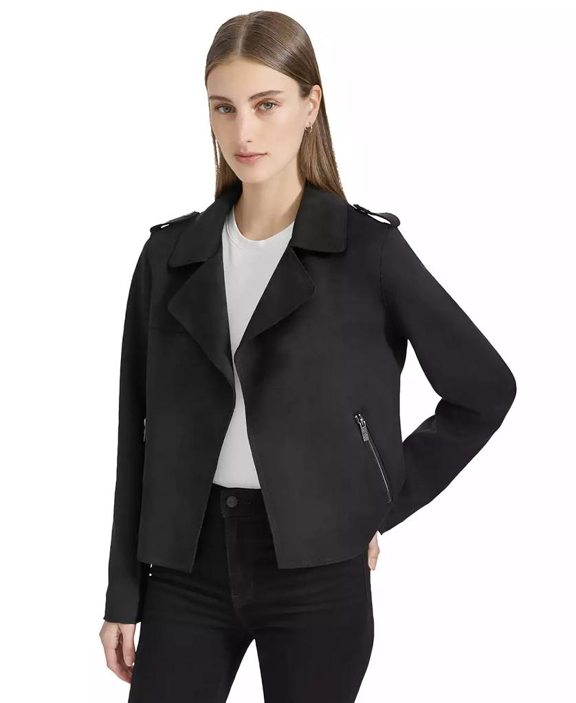 Marc New York by Andrew Marc Andrew Marc Sport Women's Draped Faux-Suede Moto Jacket