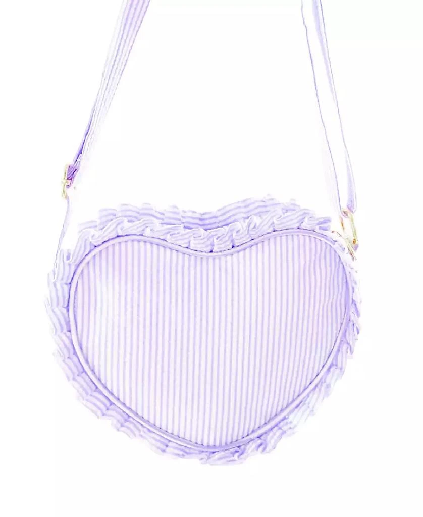 Bits 
Bows Girls Heart Purse in Lavender Seersucker