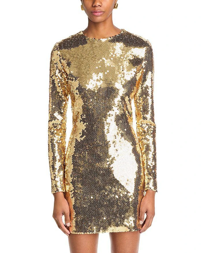 Sergio Hudson Sequin Open Back Mini Dress 7