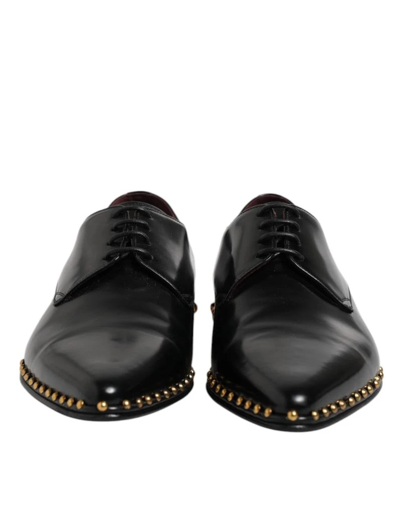 Dolce & Gabbana Leather Studded Derby Men Dress Men's Shoes 2