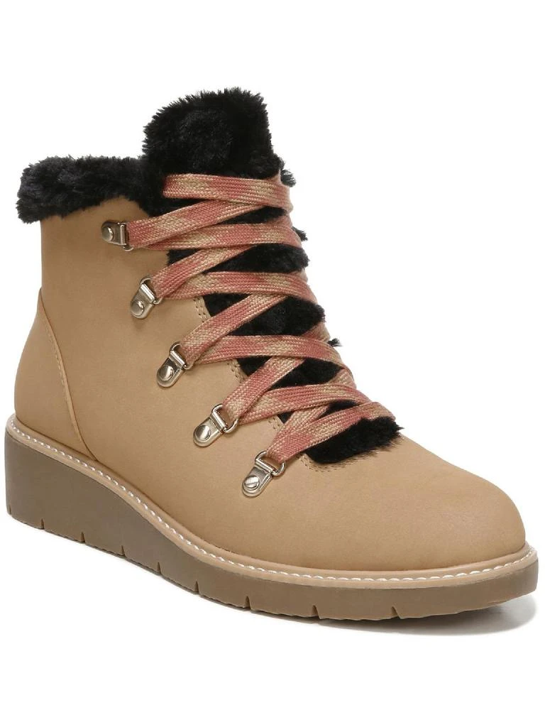 Dr. Scholl's Shoes So Cozy Womens Faux Leather Wedge Winter Boots 5