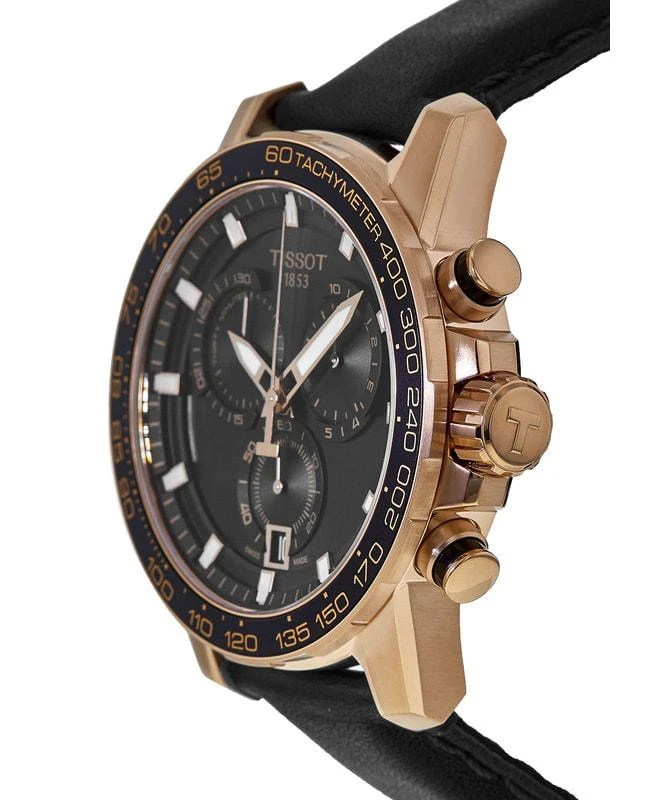 Tissot Tissot Supersport Chrono Black Dial Black Leather Strap Men's Watch T125.617.36.051.00 3