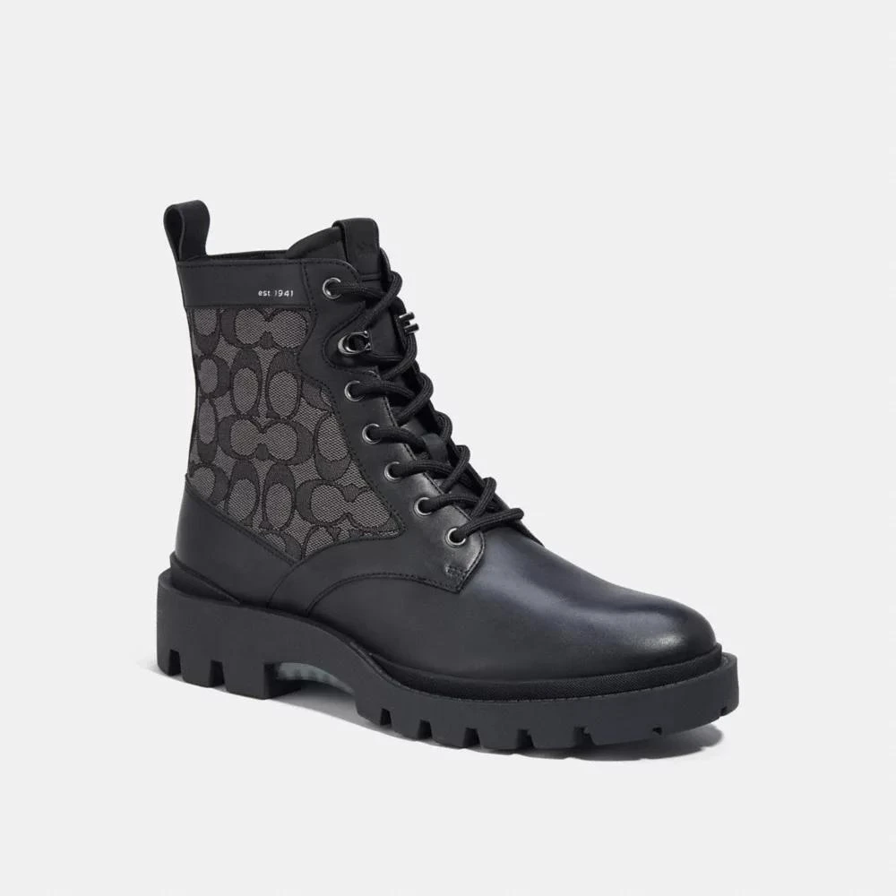 Coach Citysole Lace Up Boot In Signature Jacquard 2