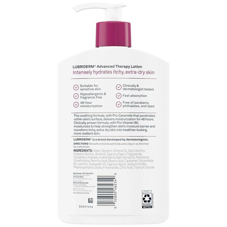 Lubriderm Moisturizing Hand & Body Lotion + Pro-Ceramide Fragrance Free 4