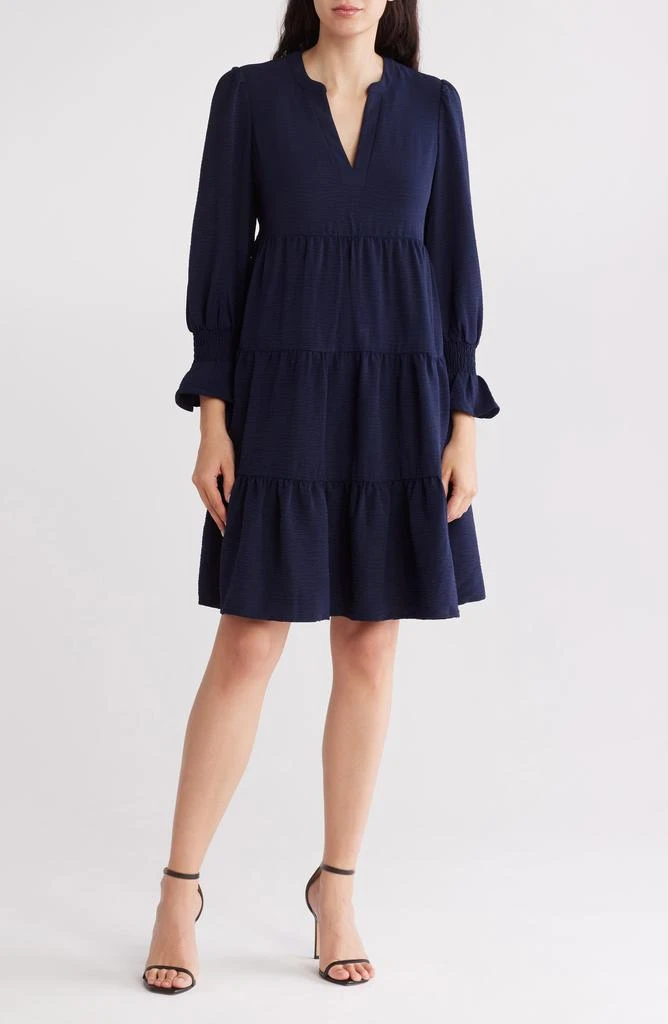 Eliza J Long Sleeve Tiered Dress 1