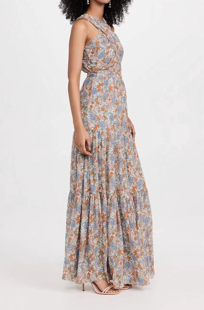 VERONICA BEARD Florencia Silk Floral Maxi Dress In Off-White Multi 3