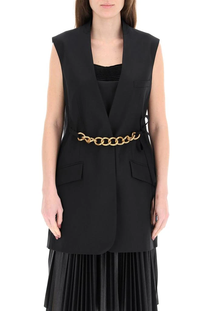 Givenchy Givenchy Chain Embellished Sleeveless Jacket 4