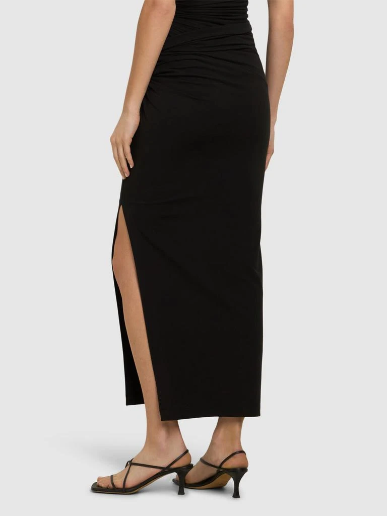 MSGM Draped Jersey Long Skirt 2