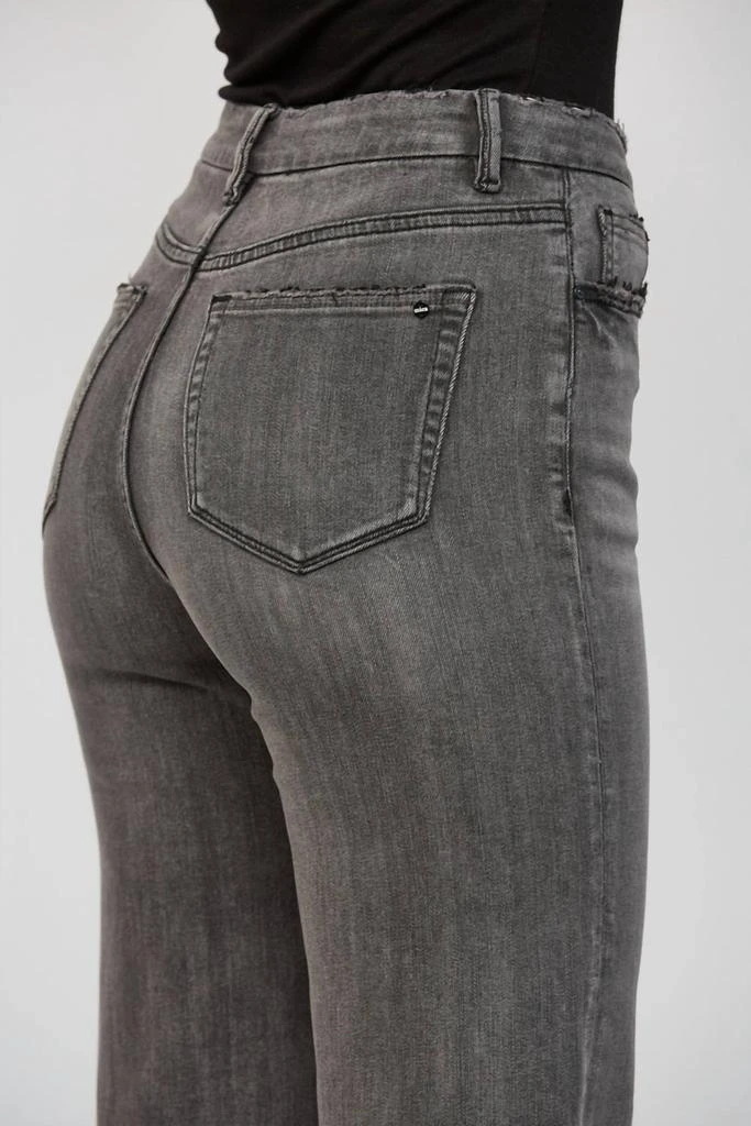 mica denim Super High Rise Wide Leg Jean In Grey 3