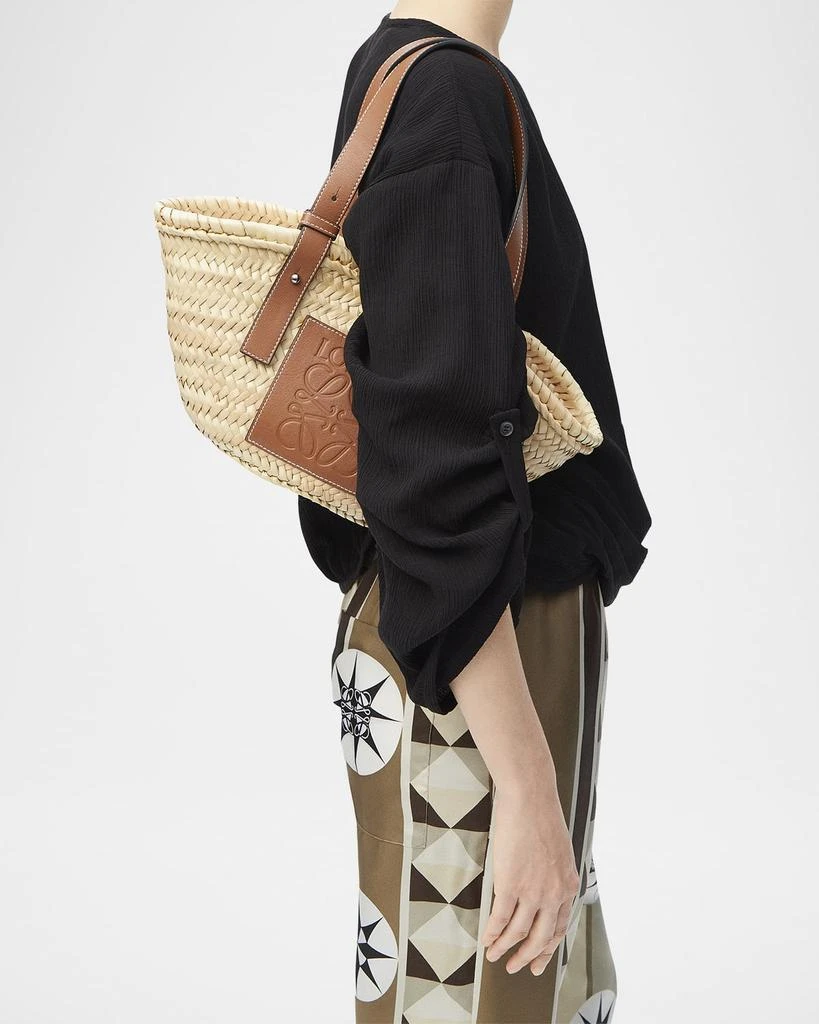 Loewe x Paula’s Ibiza Basket Small Bag in Palm Leaf with Leather Handles 2