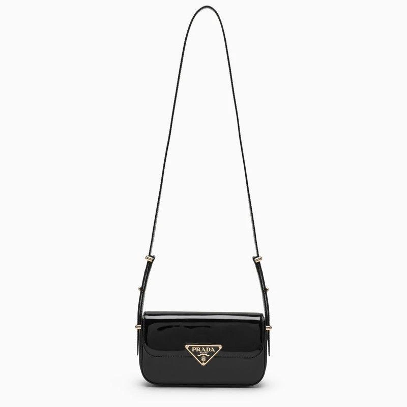 Prada BLACK PATENT LEATHER SHOULDER BAG 1