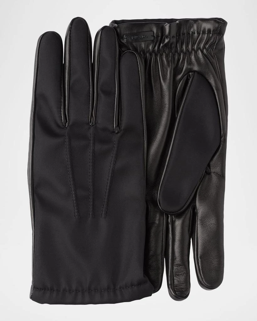 Prada Men
s Re-Nylon and Napa Leather Gloves