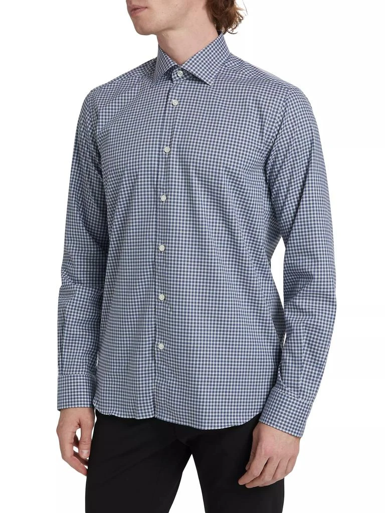 Saks Fifth Avenue COLLECTION Navy Check Shirt 4