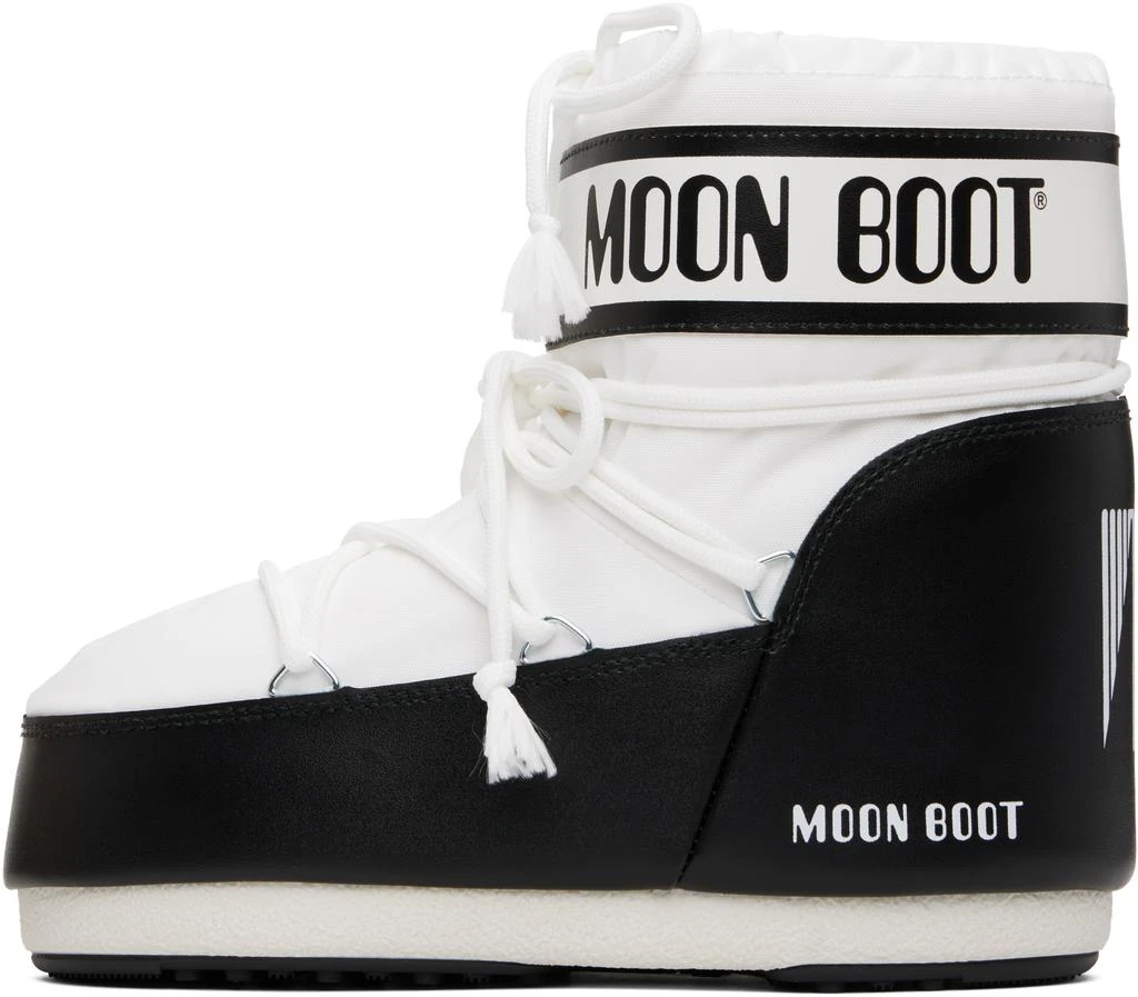 Moon Boot White & Black Icon Low Nylon Boots 3