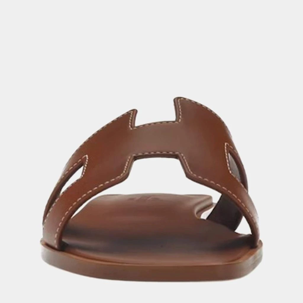 Hermes Hermes Brown Calfskin Leather Oran Sandal 37 3
