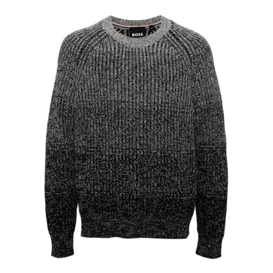 トップス HUGO BOSS ds knit BOSS - Relaxed-fit sweater with knitted pattern - Light Beige