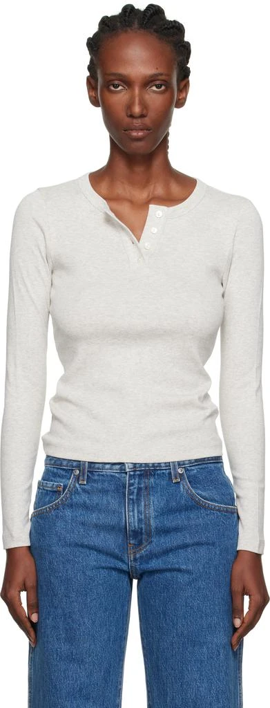 FLORE FLORE Gray Jess Longsleeve T-shirt 1