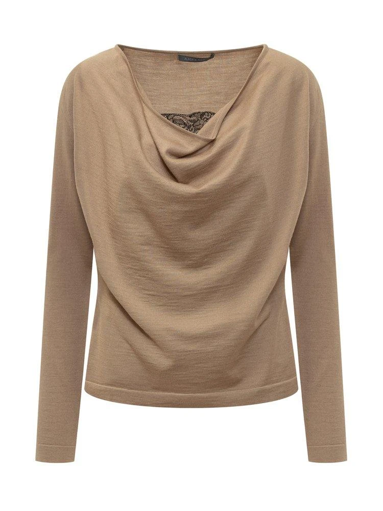 Alberta Ferretti Alberta Ferretti Long Sleeved Draped Jumper 1