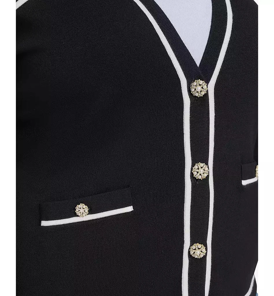 Karl Lagerfeld Paris Plus Size V-Neck Button-Front Cardigan, Exclusively at Macy's 6